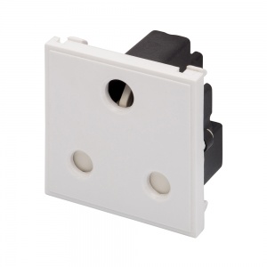 RT 15A Round Pin Socket (50mmx50mm) White